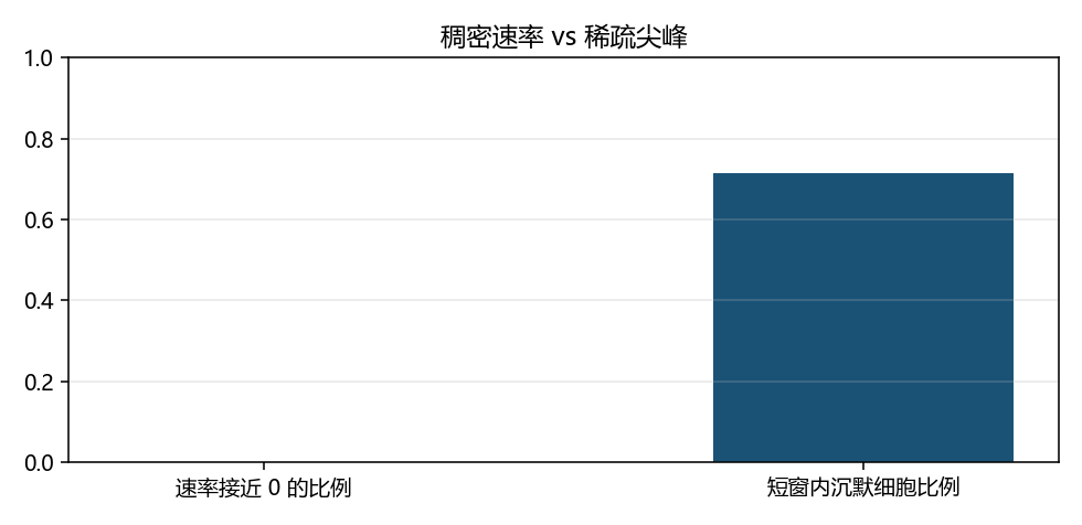 速率码 vs 尖峰稀疏
