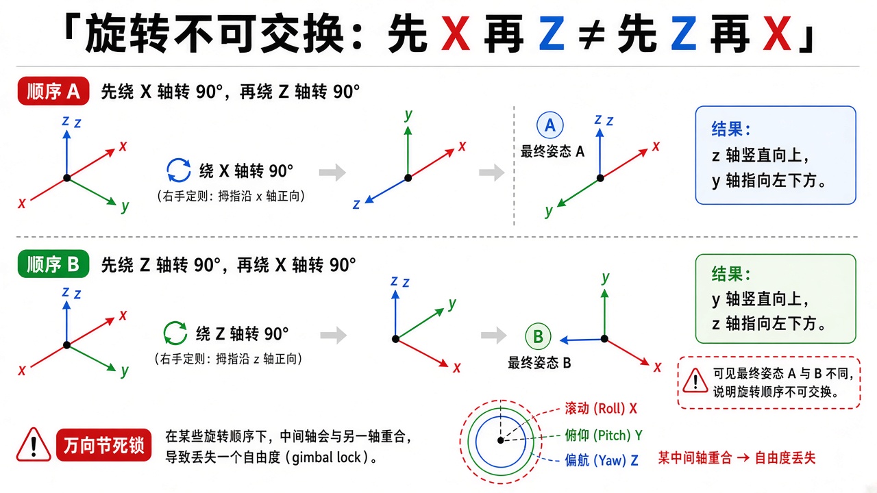 旋转不可交换