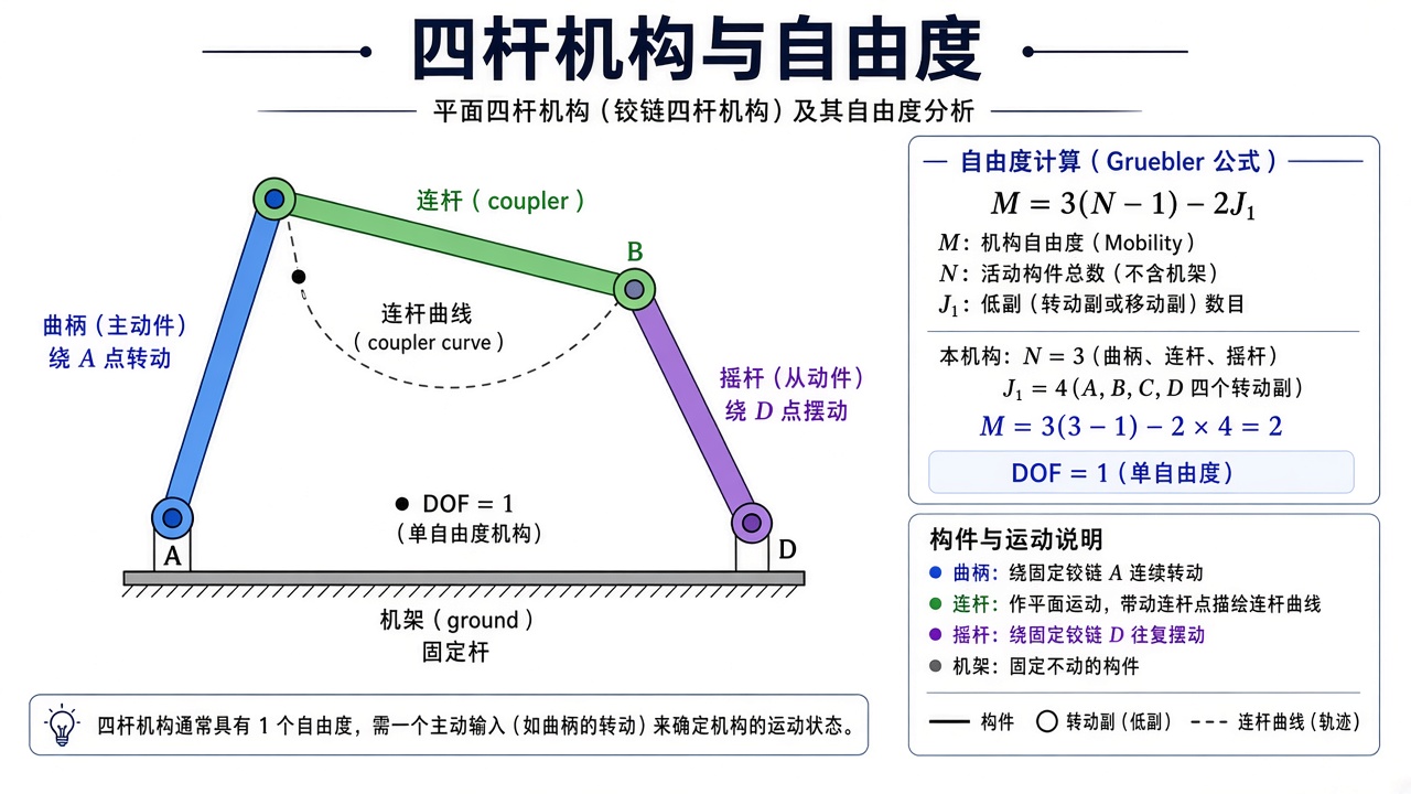 四杆与自由度